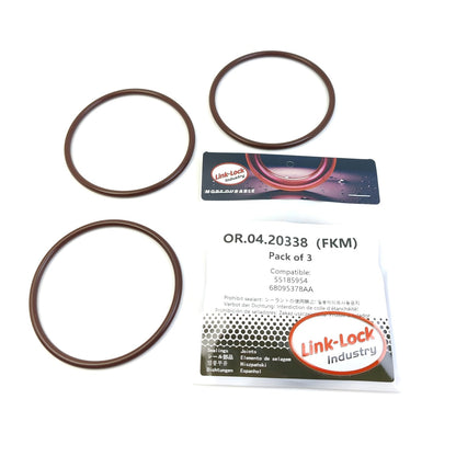 LINK-LOCK 3PCS OR.04.20338 FKM Viton Sealing O-Ring Kit of Oil Filter 55185954 68095378AA for JEEP