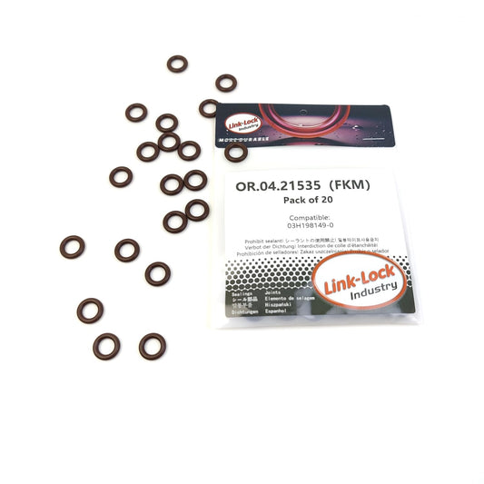 LINK-LOCK 20PCS OR.04.21535 FKMバイトンシーリングOリングキット スプレーバルブ 03H198149-0 VW/AUDI V6 3.6L 3.2L BWS BHK用