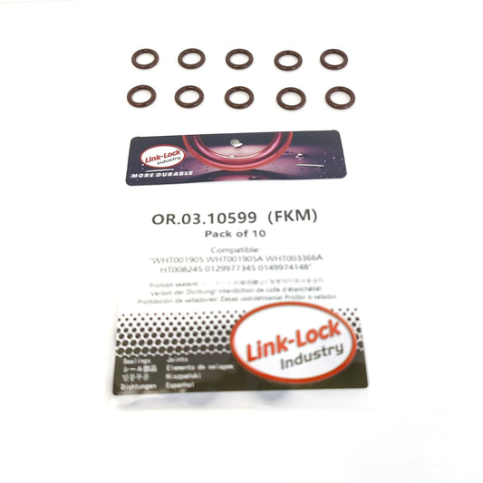 LINK-LOCK 10PCS OR.03.10599 FKM VitonシーリングOリングキット インジェクター用 WHT001905 WHT001905A WHT003366A WHT008245 A0129977345 A0149974148 メルセデスベンツ アウディ フォルクスワーゲン用