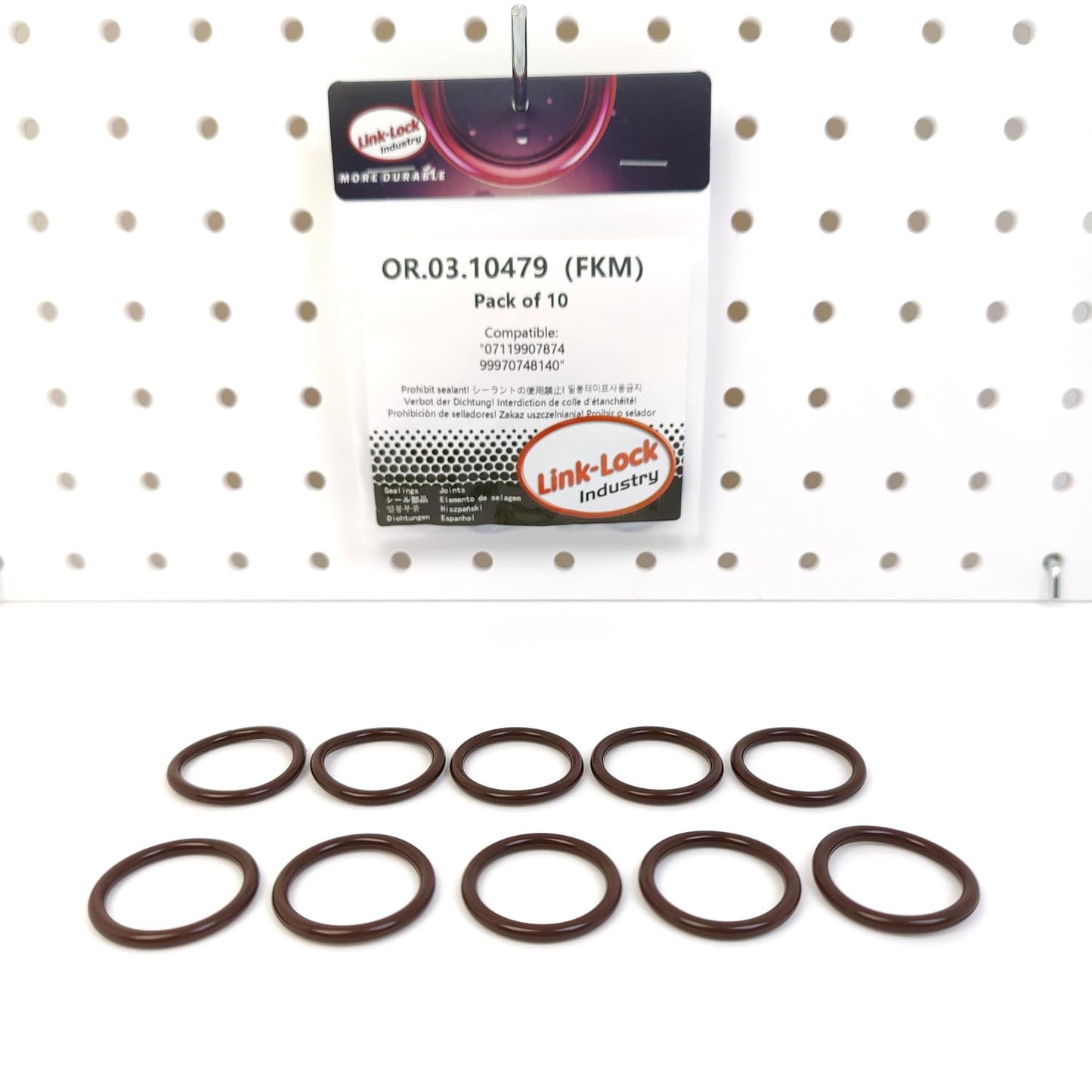 LINK-LOCK 10PCS OR.03.10479 FKM Viton Sealing O-ring Kit of Oil drain screw 07119907874 99970748140 For BMW For PORSCHE