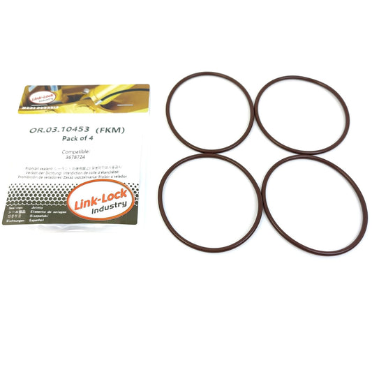 LINK-LOCK 4PCS OR.03.10453 FKM Viton Sealing O-ring Kit of Water pump 3678724 For CUMMINS