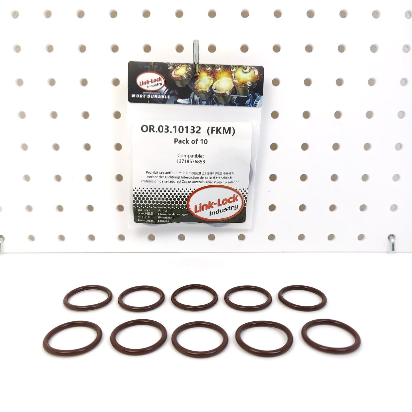 LINK-LOCK 10PCS OR.03.10132 FKM Viton Sealing O-Ring Kit Of Intake hose 13718576853 For BMW-B37 B47 For MINI-B37 B47