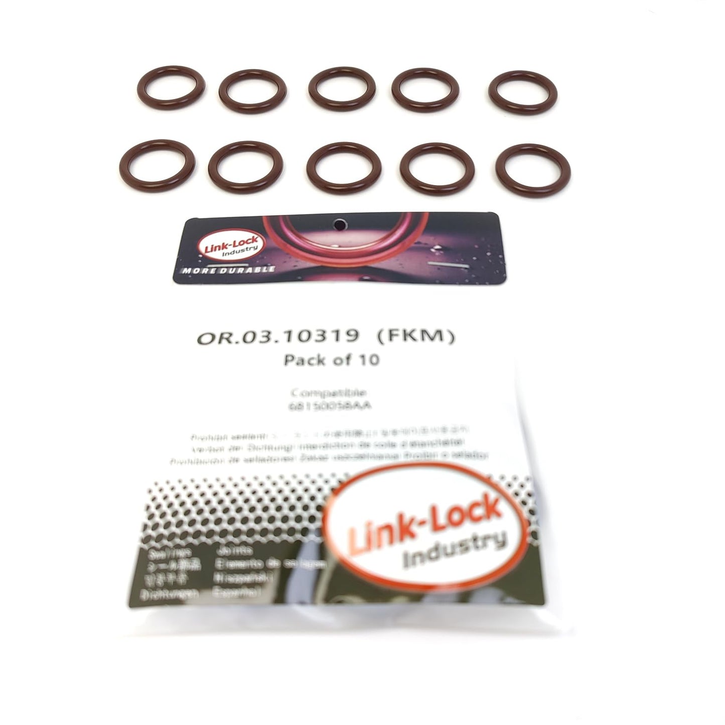 LINK-LOCK 10PCS OR.03.10319 FKM Viton Sealing O-Ring Kit of AGR Cooler 68150058AA For CHRYSLER-EXF For JEEP-EXF EXN For LANCIA-EXF RAM-EXF