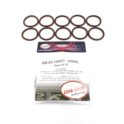 LINK-LOCK 10PCS OR.03.10031 FKM バイトン ドレンプラグOリングキット N904663.01 1616854180 9801444980 1871600 DS7Q-6734-AA 3648411 806930030 シトロエン用 DS用 フォード用 トヨタ用
