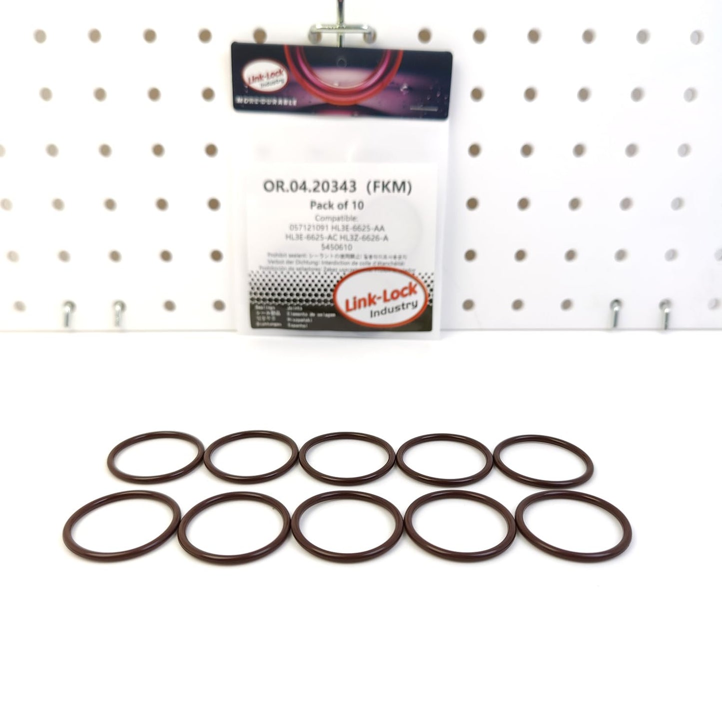LINK-LOCK 10個入り OR.04.20343 FKM Viton サーモスタット用Oリングキット AUDI用FORD用 057121091 HL3E-6625-AA HL3E-6625-AC HL3Z-6626-A 5450610