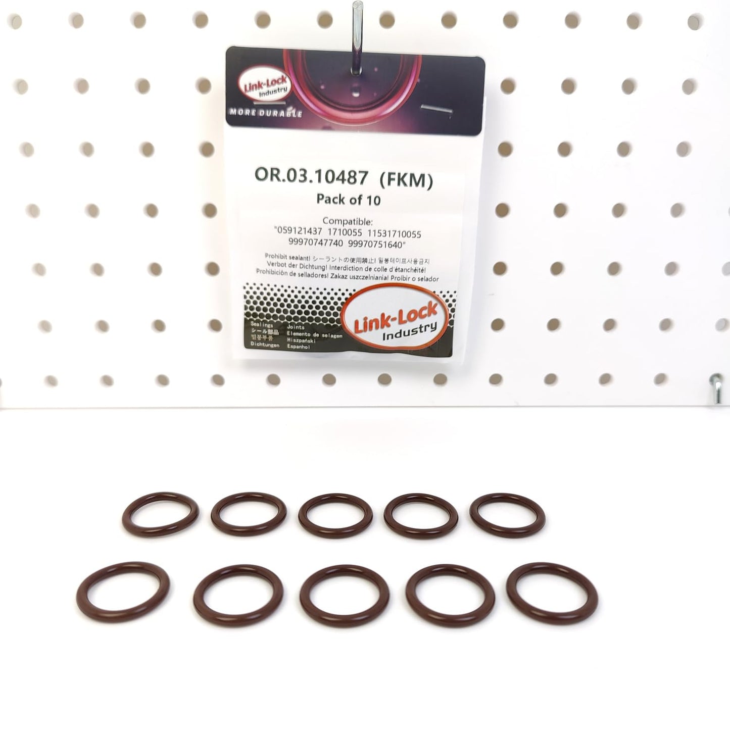 LINK-LOCK 10PCS OR.03.10487 FKM バイトンシーリングOリングキット 冷却システムパイプ用 059121437 1710055 11531710055 99970747740 99970751640 BMW ポルシェ アウディ フォルクスワーゲン用