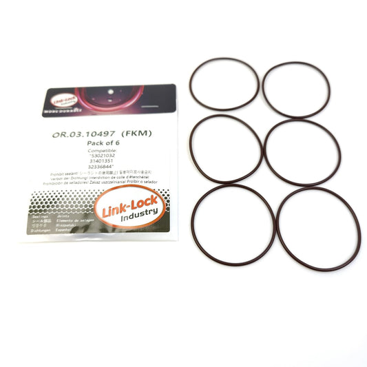 LINK-LOCK 6PCS OR.03.10497 FKM Viton Sealing O-Ring Kit of Spark plug tube 53021032 31401351 32336844 For CHRYSLER For JEEP For VOLVO