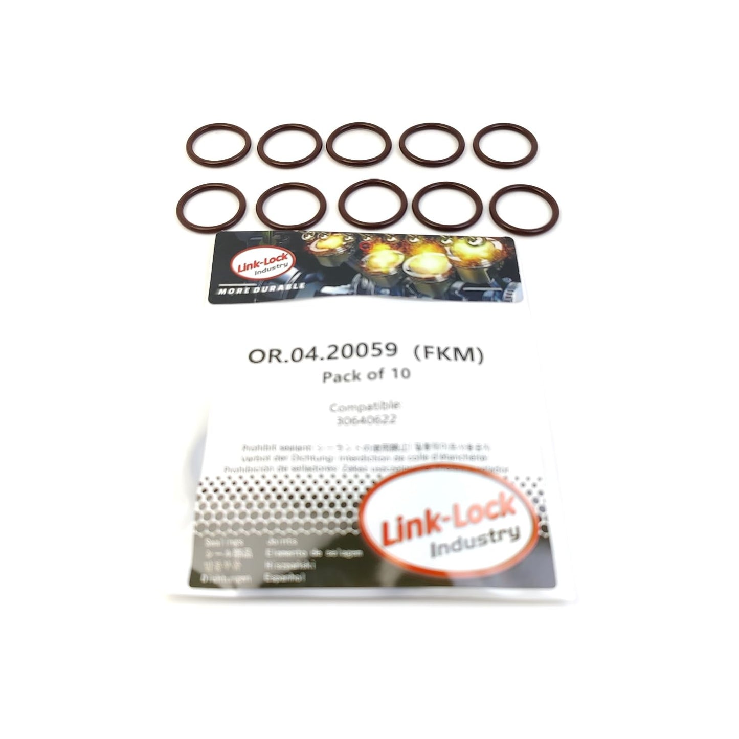 LINK-LOCK 10PCS OR.04.20059 FKM Viton Sealing O-Ring Kit of Oil Pump Suction Line 30640622 for VOLVO