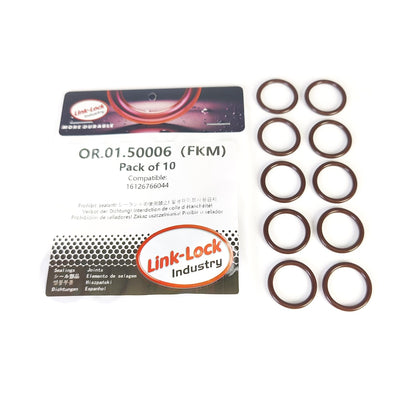 LINK-LOCK 10個 FKMバイトンOR.01.50006 フューエルフィラーパイプOリングガスケット 16126766044 BMW E81 E87 E90 E92 E84 E85用