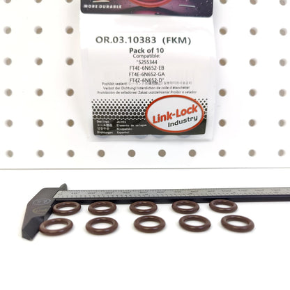 LINK-LOCK 10PCS OR.03.10383 FKM Viton Sealing O-Ring Kit of Turbocharger Oil Filler Port 5255344 FT4E-6N652-EB FT4E-6N652-GA FT4Z-6N652-D For FORD-C27PD0X YVDA YVDB For FORD USA-C20 C23 C30 N38 N48