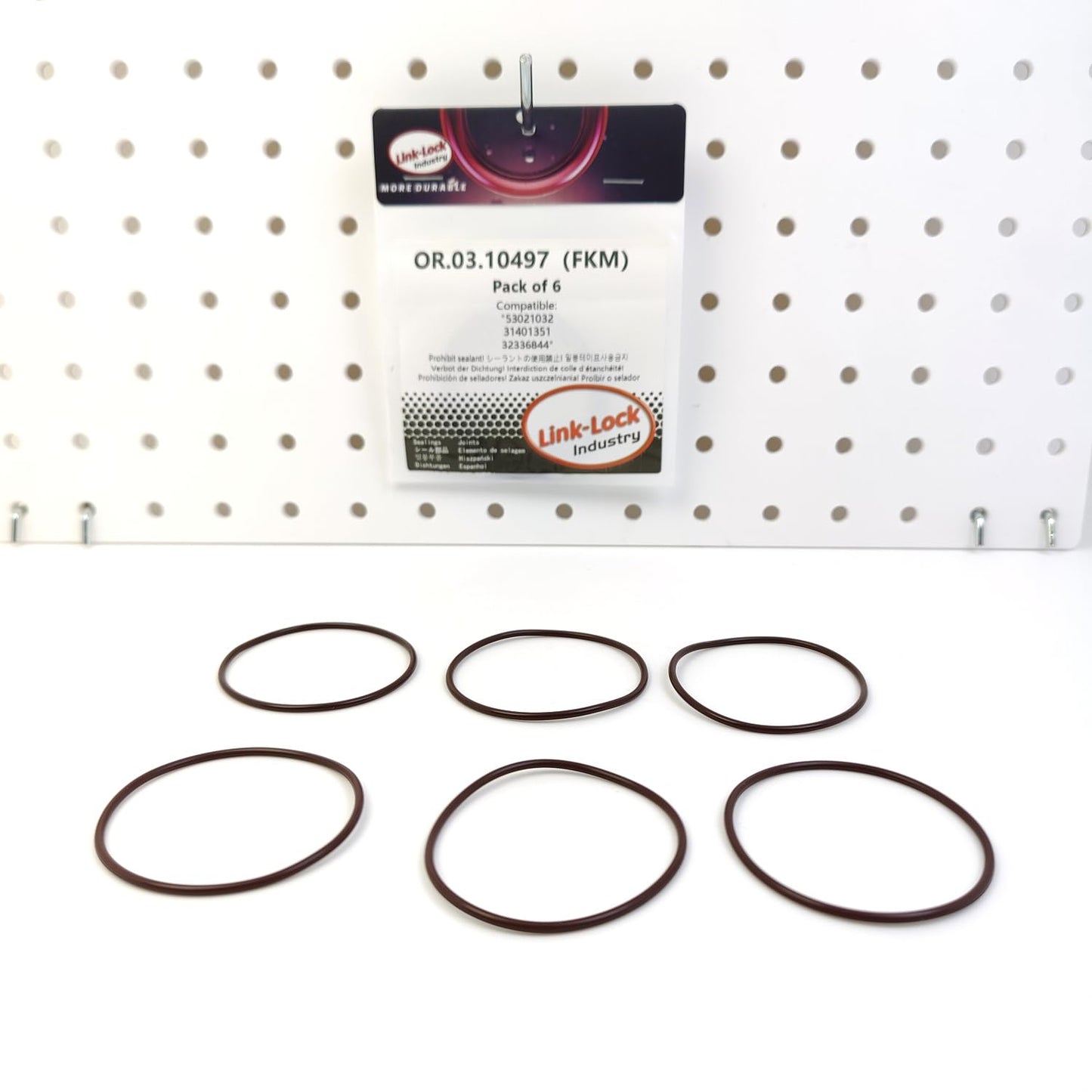 LINK-LOCK 6PCS OR.03.10497 FKM Viton Sealing O-Ring Kit of Spark plug tube 53021032 31401351 32336844 For CHRYSLER For JEEP For VOLVO