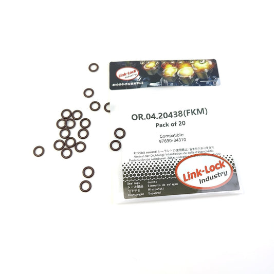 HYUNDAI/KIA用冷媒ラインOリングキット97690-34310 LINK-LOCK 20PCS OR.04.20438 FKMバイトン製