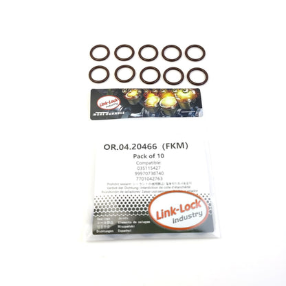 LINK-LOCK 10PCS OR.04.20466 FKM Viton Sealing O-Ring Kit of Oil Seal 035115427 99970738740 7701042763 for RENAULT for PORSCHE for AUDI for VW