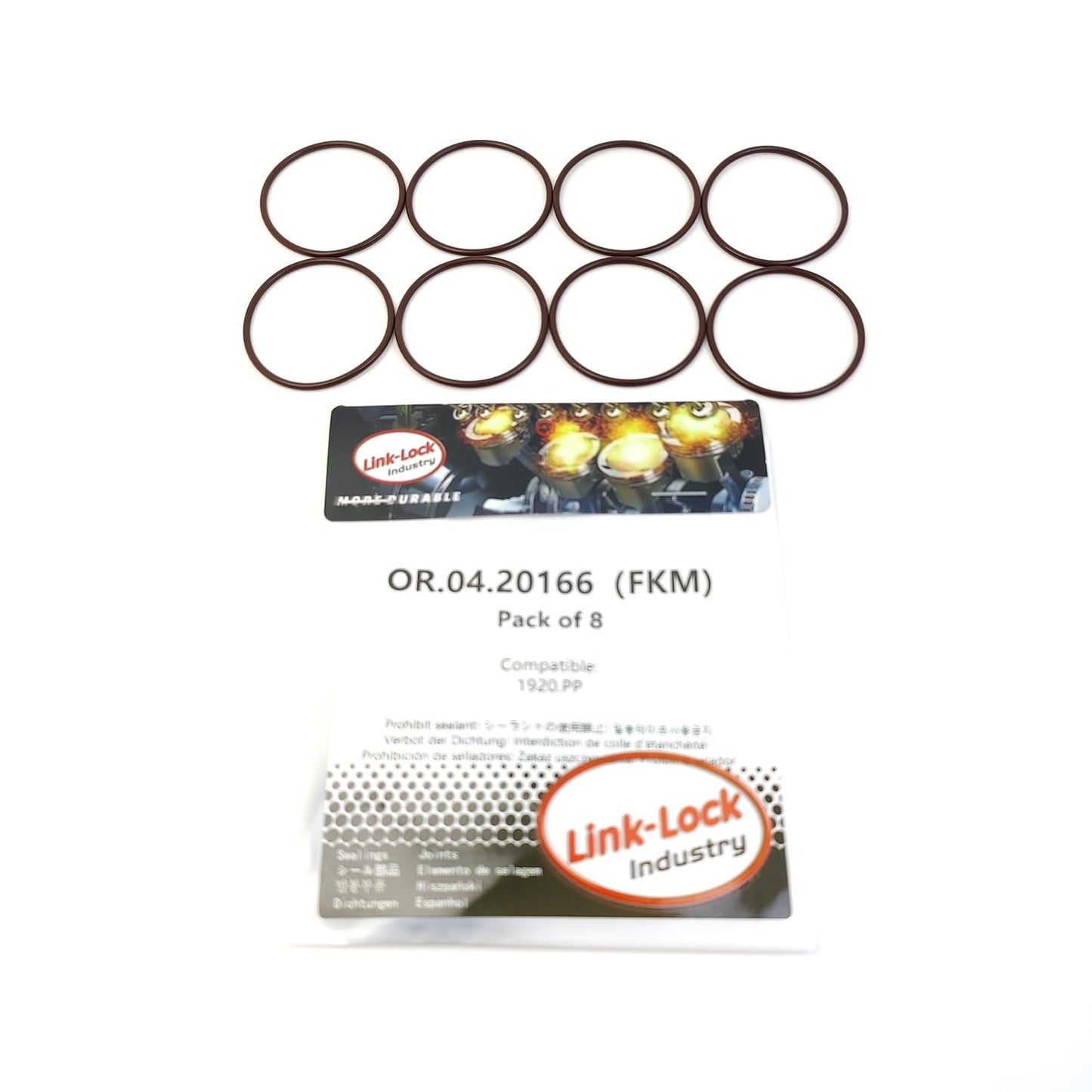 LINK-LOCK 8個 OR.04.20166 FKMバイトン 35×1.7 シールユニバーサルOリングキット 1920.PP プジョー用