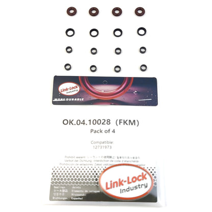 LINK-LOCK 4Set OK.04.10028 fuel injector repair kit 12731973 with FKM Viton O-RING For BUICK For CHEVROLET For CADILLAC 2.0T 500T GS 28T LSY