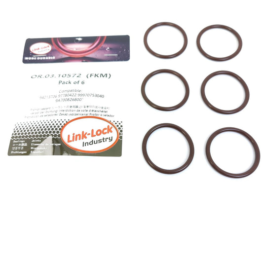 LINK-LOCK 6PCS OR.03.10572 FKM Viton Sealing O-Ring Kit of Dipstick tube 94013706 97780422 99970753040 9A700826800 For BUICK For CADILLAC For CHEVROLET For PORSCHE
