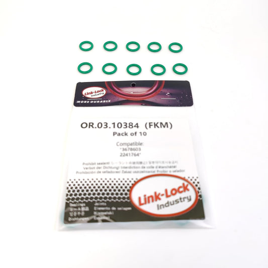 LINK-LOCK 10PCS OR.03.10384 FKM Viton Sealing O-Ring Kit of Turbocharger Oil Filler Port 3678603 2241764 For SCANIA-DC07 For CUMMINS-ISB6 ISBE6