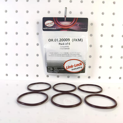 LINK-LOCK 6PCS FKM Viton OR.01.20009 Engine coolant pipe / Water hose O-Ring 11537584829 for BMW N55