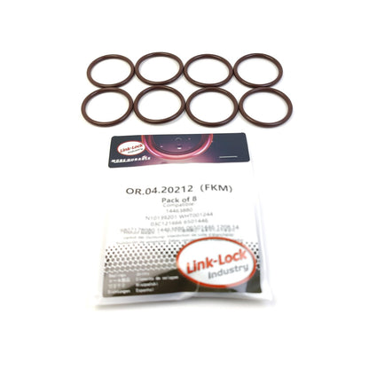 LINK-LOCK 8PCS OR.04.20212 FKM Viton Sealing O-Ring Kit of Coolant Pipe 14463880 N10139201 WHT001244 03C121666 6501446 9807178080 14463886 06501446 1208.14 for ALFA ROMEO for AUDI for CHRYSLER