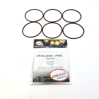 LINK-LOCK 6PCS OR.04.20465 FKM Viton Sealing O-Ring Kit of Wheel Hub 5003065140 17284681 for IVECO for VOLVO