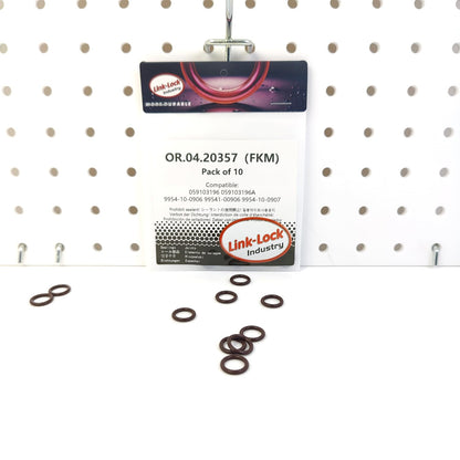 LINK-LOCK 10PCS OR.04.20357 FKM Viton オイルディップスティックOリングキット 059103196 059103196A 9954-10-0906 99541-00906 9954-10-0907 AUDI MAZDA用