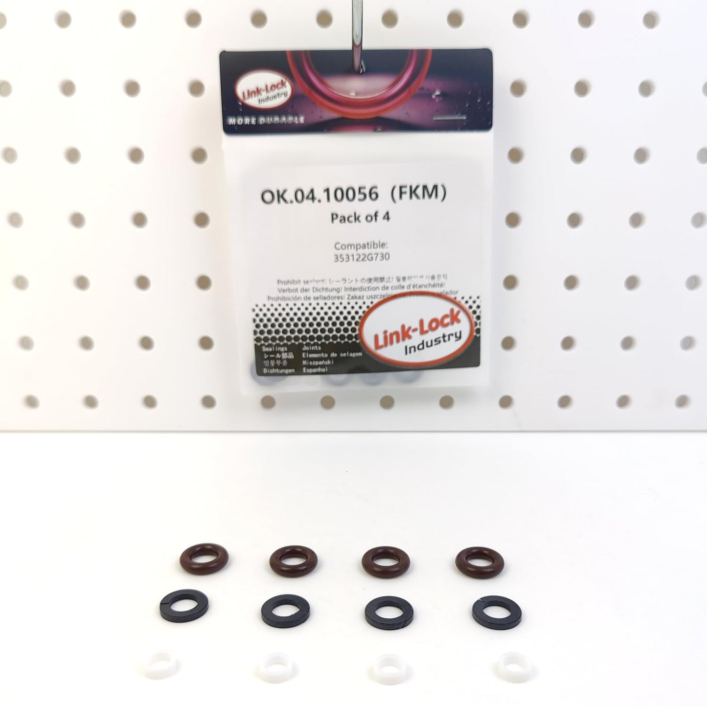 LINK-LOCK 4Set OK.04.10056 fuel injector repair kit 353122G730 with FKM Viton O-RING For HYUNDAI For KIA 2.4L L4