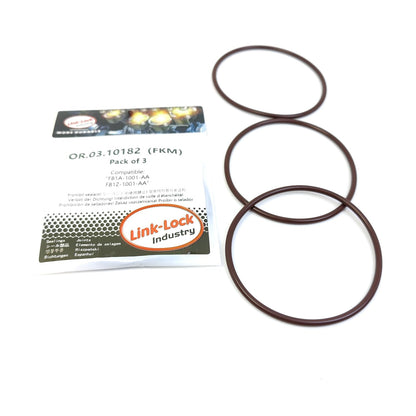 LINK-LOCK 3PCS OR.03.10182 FKMバイトンシーリングOリングキット ホイールハブ用 F81A-1001-AA F81Z-1001-AA フォードUSA-T73RVEX 99L4 T54USEM ISF28-150 T60DV0I T67DVTX T73RVEX 54USEM