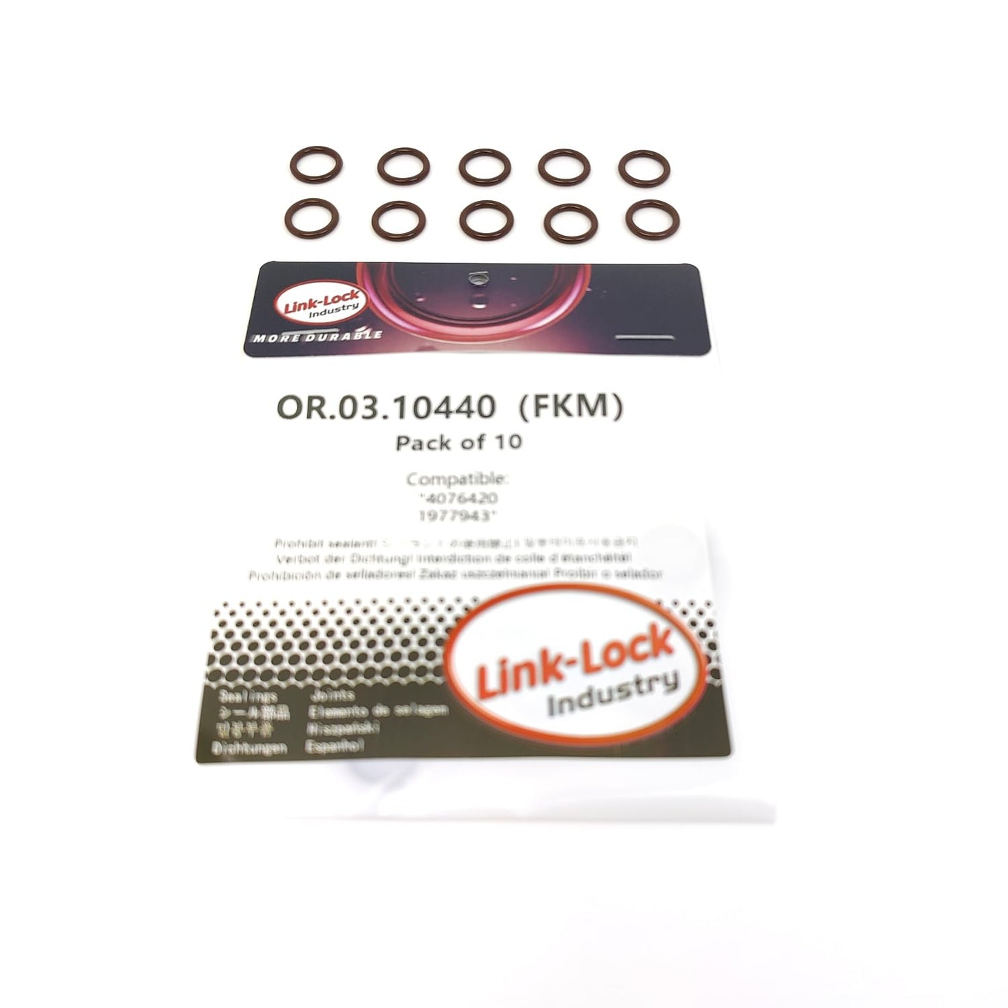 LINK-LOCK 10PCS OR.03.10440 FKM Viton 9.75×1.78 Sealing Universal O-ring Kit 4076420 1977943 For CUMMINS For DAF
