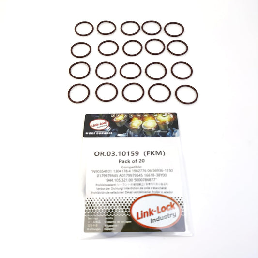 LINK-LOCK 20PCS OR.03.10159 FKMバイトンシーリングOリングキット クーラントパイプライン用 N90354101 0179979545 A0179979545 1982776 944.105.321.00 5000786877 メルセデスベンツ-OM473用 VAG用 ランドローバー-M57D30用