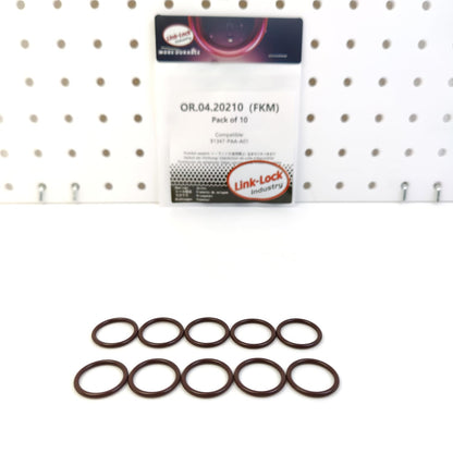LINK-LOCK 10PCS OR.04.20210 FKM Viton Sealing O-Ring Kit of Power Steering Pump Blanking Plug 91347-PAA-A01 for HONDA-D17A2 D17A5 K24A8