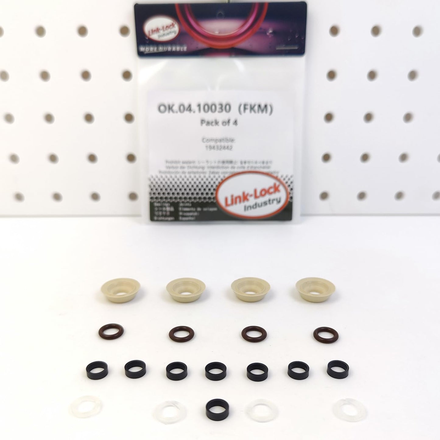 LINK-LOCK 4Set OK.04.10030 fuel injector repair kit 19432442 with FKM Viton O-RING For BUICK For CHEVROLET For CADILLAC 6.2 4.3 LT1 LT2 LT4 LT5
