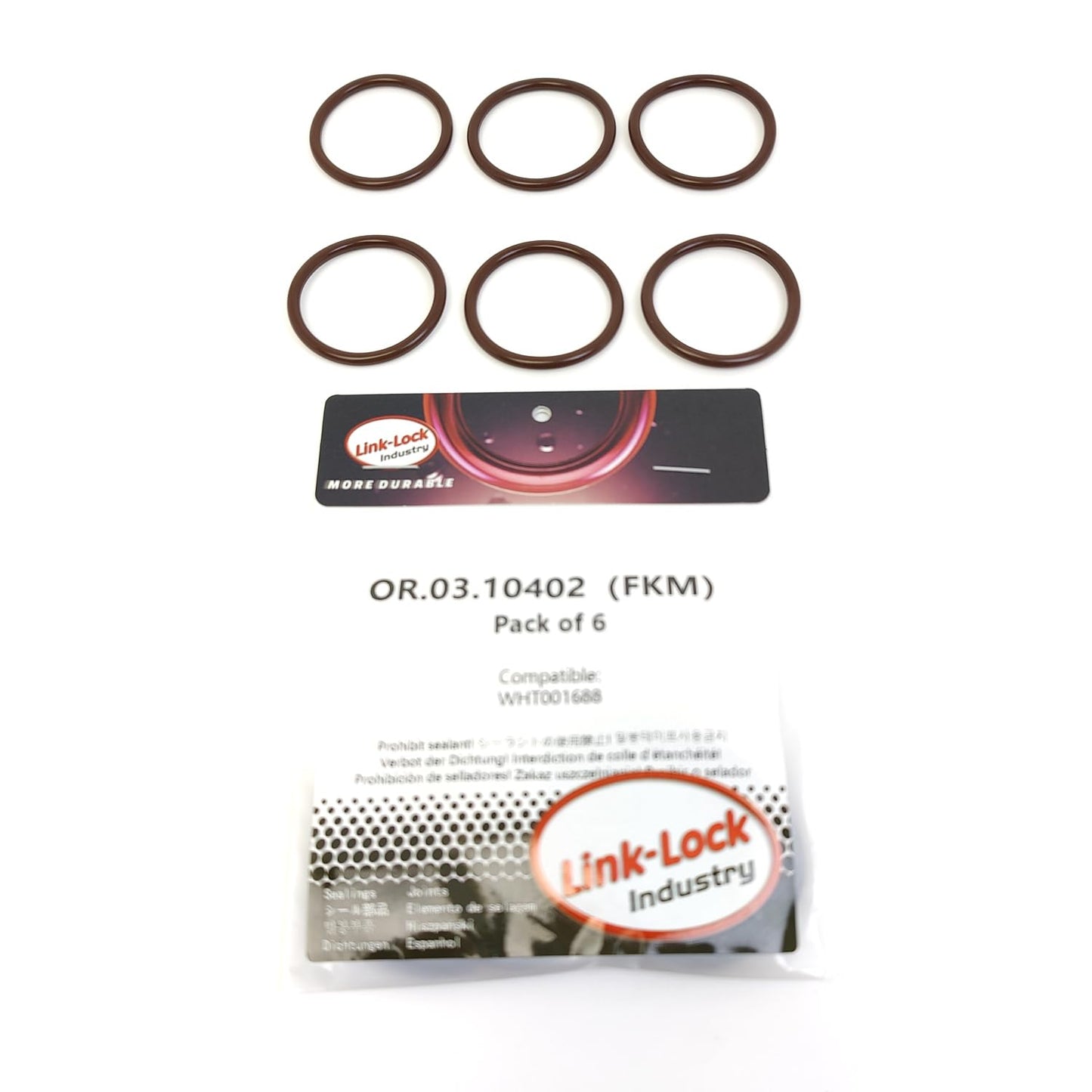 LINK-LOCK 6PCS OR.03.10402 FKM Viton Sealing O-Ring Kit of Cooling water pipe WHT001688 For AUDI For VW