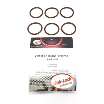 LINK-LOCK 6PCS OR.03.10402 FKM Viton Sealing O-Ring Kit of Cooling water pipe WHT001688 For AUDI For VW