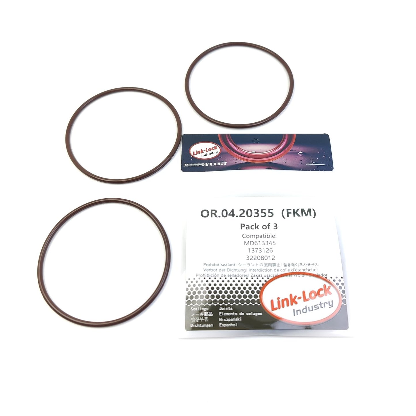 LINK-LOCK 3PCS OR.04.20355 FKM Viton Sealing O-Ring Kit of Camshaft Adjustment MD613345 1373126 32208012 for MITSUBISHI for VOLVO for SCANIA