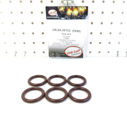 LINK-LOCK 6個 OR.04.20153 FKMバイトンシーリングOリングキット シリンダーヘッド用 SUZUKI用 OPEL用 4708889 11179M68K00 11179-79F01 11179-79F01-000