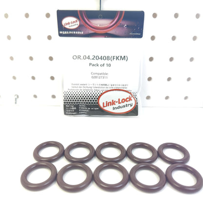 LINK-LOCK 10PCS OR.04.20408 FKMバイトンシーリングOリングキット エンジンエンドキャップ028127311 VAG用