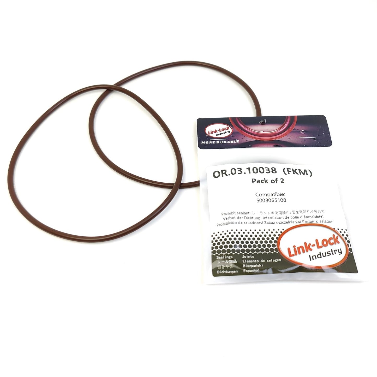 LINK-LOCK 2PCS OR.03.10038 FKM Viton Sealing O-Ring Kit Of Cylinder liner 5003065108 For RENAULT-MID 06.20.30 C MIDR 06.20.30 A MIDR 06.20.45 C MIDR 06.20.45 DD MIPS 06.20.30