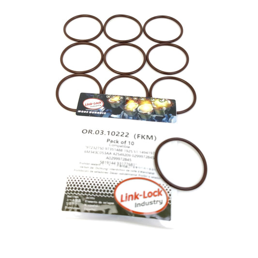 LINK-LOCK 10PCS OR.03.10222 FKM Viton Sealing O-Ring Kit of Fuel injection pump 97232750 97351488 1925.51 1494197 6M343C053AA 42549209 0299972845 A0299972845 5819144 93177681 For CHEVROLET-LB7 LLY