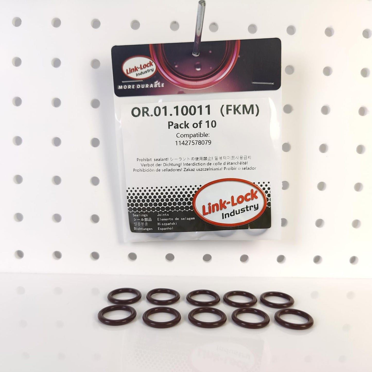 LINK-LOCK 10PCS FKM Viton OR.01.10011 Turbocharging Pipeline O-Ring 11427578079 for BMW N63 S63