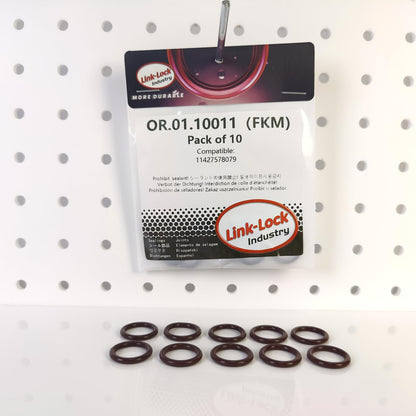 LINK-LOCK 10PCS FKM Viton OR.01.10011 Turbocharging Pipeline O-Ring 11427578079 for BMW N63 S63
