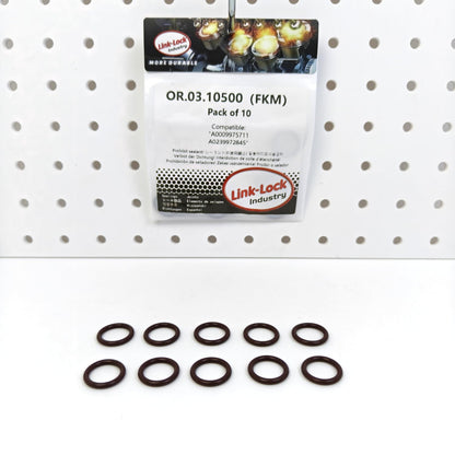 LINK-LOCK 10PCS OR.03.10500 FKM Viton Sealing O-Ring Kit of Cooling water pipe A0009975711 A0239972845 For MERCEDES-BENZ