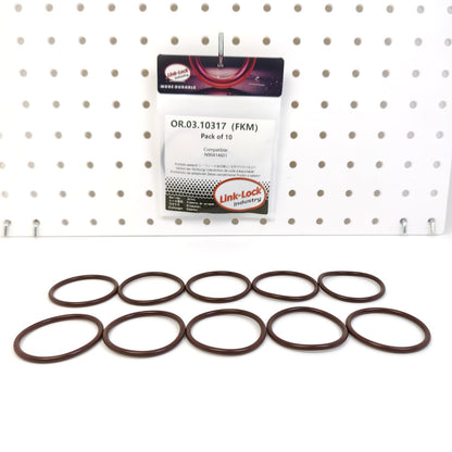 LINK-LOCK 10PCS OR.03.10317 FKM Viton Sealing O-Ring Kit of Vacuum Pump N90414601 For AUDI-1Y AFN AHU AVG AHH For FORD-AFN AHU For SKODA-AEF AEY For VW - 1Y AGD AKU AEF AHB