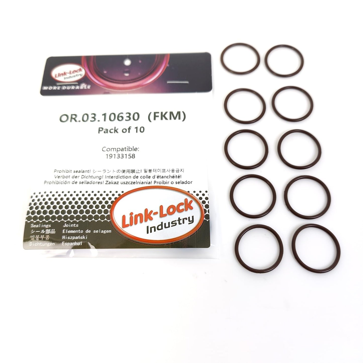 LINK-LOCK 10PCS OR.03.10630 FKM Viton Sealing O-Ring Kit of Speed sensor 19133158 For BUICK For CADILLAC For CHEVROLET