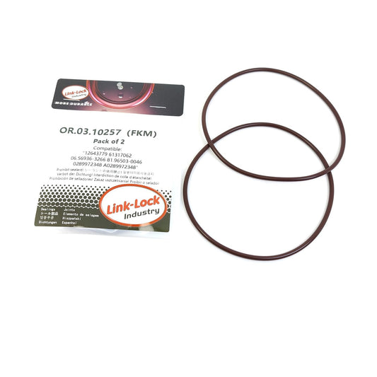 LINK-LOCK 2PCS OR.03.10257 FKM Viton Sealing O-Ring Kit of Water Pump 12643779 61317062 06.56936-3266  81.96503-0046 0289972348 A0289972348 For CHEVROLET-L5D For GMC-L5D For MERCEDES-BENZ