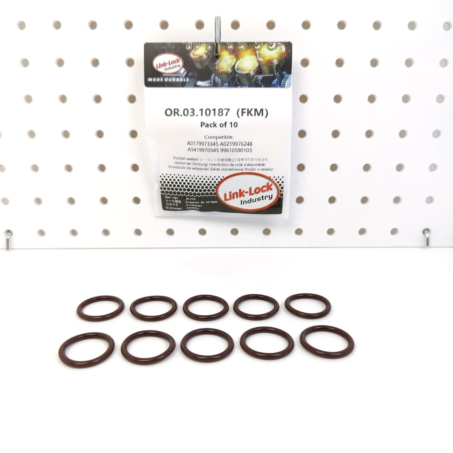 LINK-LOCK 10PCS OR.03.10187 FKM Viton Sealing O-Ring Kit of Cylinder head plug A0179973345 A0219976248 A5419970545 99610590103 For MERCEDES-BENZ-OM472 OM471 OM473 470