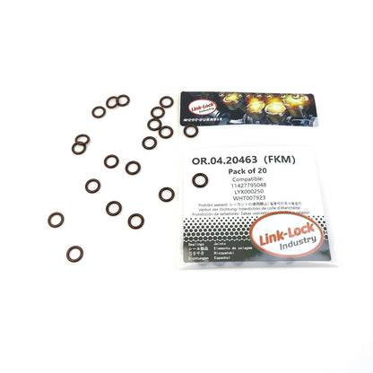 LINK-LOCK 20PCS OR.04.20463 FKM Viton Sealing O-Ring Kit of Vacuum Pump/Supercharger 11427795048 LYX000250 WHT007923 for BMW for AUDI for VW for LAND for ROVER
