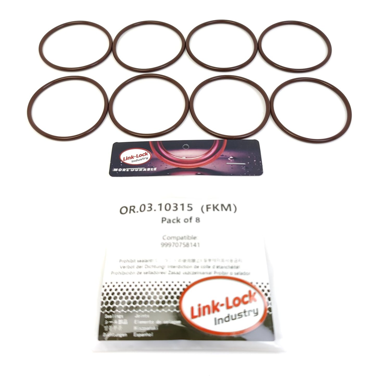 LINK-LOCK 8PCS OR.03.10315 FKM Viton Sealing O-Ring Kit of Vacuum Pump 99970758141 For PORSCHE-M46 M48 MCT MCU MCW