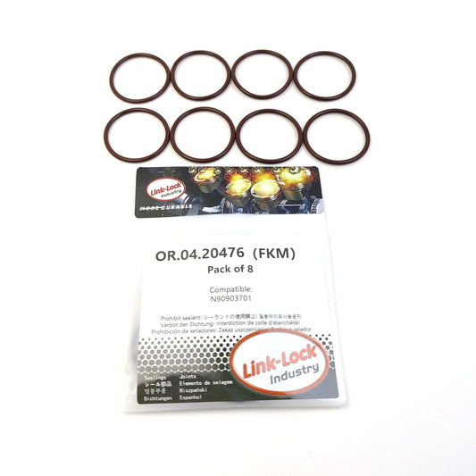 LINK-LOCK 8PCS OR.04.20476 AUDI用クーラントパイプ N90903701 FKMバイトンシーリングOリングキット
