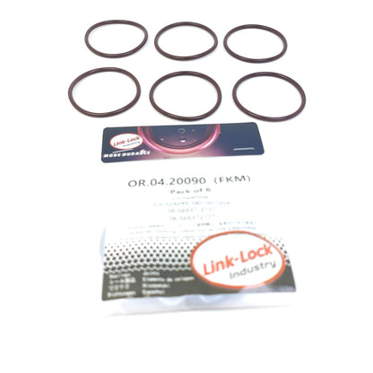 LINK-LOCK 6PCS OR.04.20090 FKM Viton Sealing O-Ring Kit of Power Steering Pump 500324249 5801601354 06.56937-2107 06.569372107 for IVECO for MAN