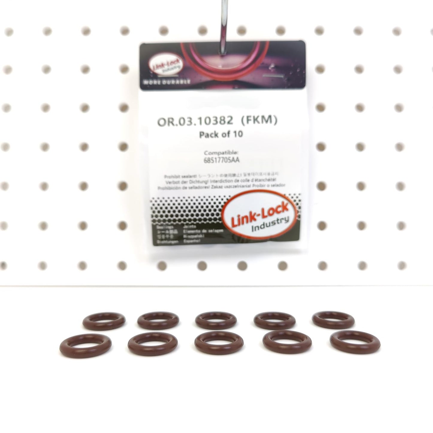LINK-LOCK 10PCS OR.03.10382 FKM Viton Sealing O-Ring Kit of Turbocharger Oil Drain 68517705AA  For JEEP-EFC EFH For RAM-EFC EFH